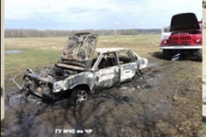 В Новочебоксарске загорелся автомобиль 