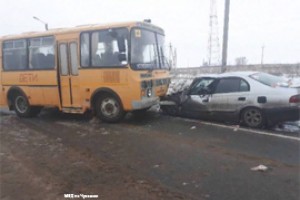 Автобусу школы Чебоксар и авто вышли ДТП