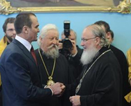 Mihail Ignatev i mitropolit Varnava i patriarh Kirill
