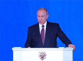 Vladimir Putin prodemonstriroval poslanie dostizhenijami