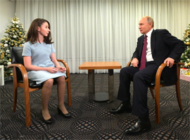Vladimir Putin posle bolshoj press konferencii 20 dekabrya 2018 goda dal intervyu 17 letnej Regine Parpievoj