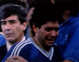 Diego Maradona na chempionate mira 1990 goda