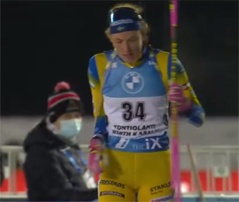 Anna Eberg otlichno strelyala v sprinte v Kontiolahti